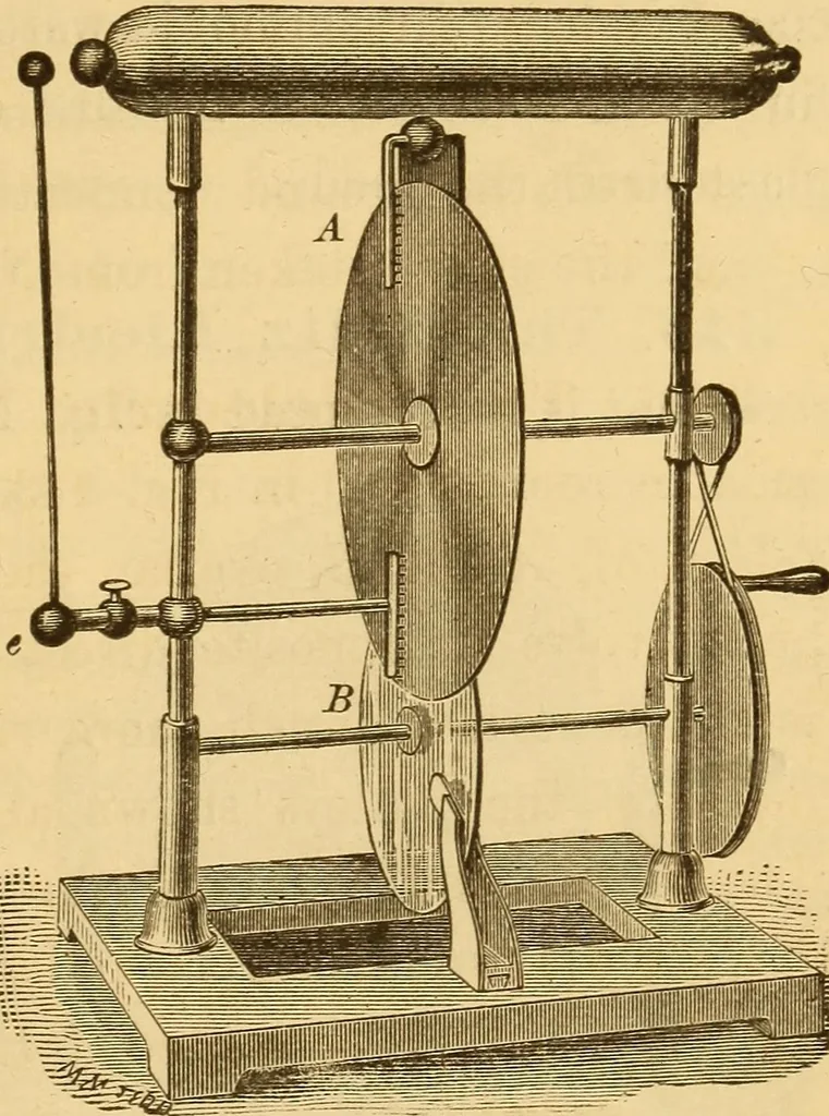 An illustration from Modern electricity and magnetism, theoretically and practically considered, 1885, leaf 50