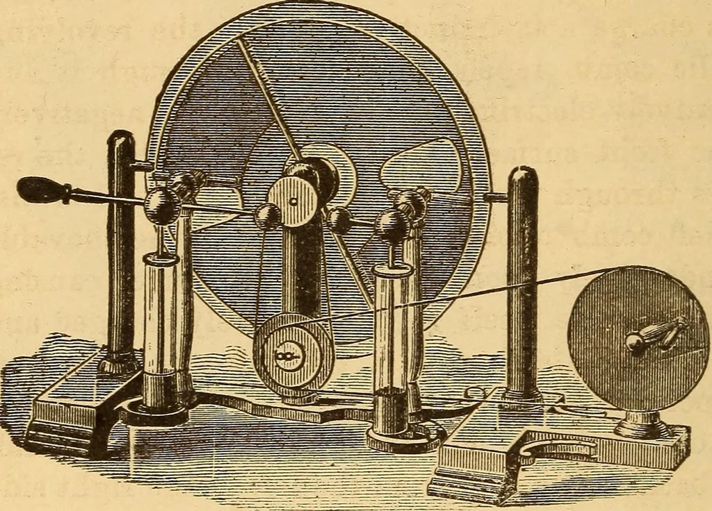 An illustration from Modern electricity and magnetism, theoretically and practically considered, 1885, leaf 51