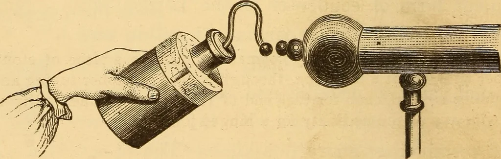 An illustration from Modern electricity and magnetism, theoretically and practically considered, 1885, leaf 59