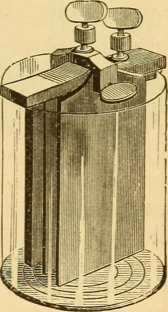 An illustration from Modern electricity and magnetism, theoretically and practically considered, 1885, leaf 98