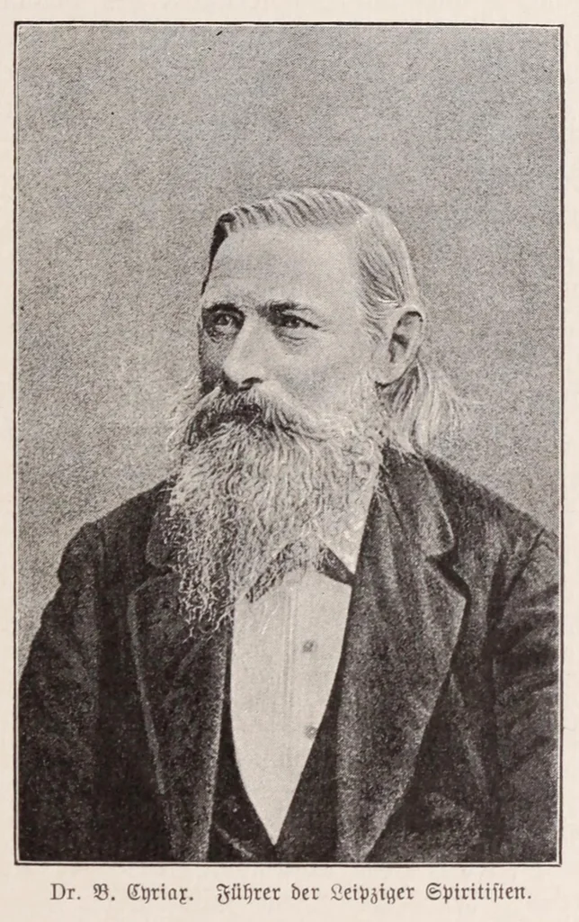 An illustration from Moderne Wunder : natürliche Erklärung der neueren und älteren Geheimnisse der Spiritisten und Antispiritisten, Geistercitierer, Hellseher, Gedankenleser, Heilmedien, Mnemotechniker, Rechenkünstler : sowie der neueren sensationellen Wunder und Darstellungen aus dem Gebiete der Optik, Physik und Mechanik, 1897, leaf 135