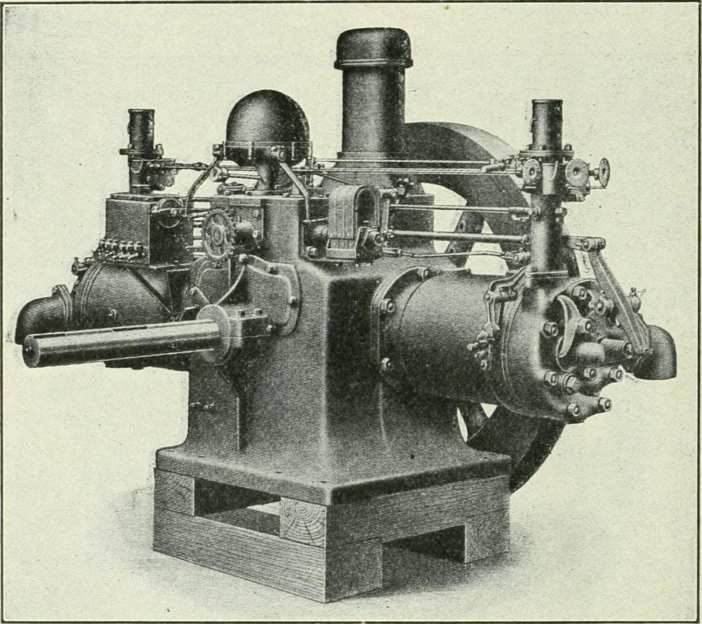 An illustration from The modern gas tractor, its construction, utility, operation and repair: a practical treatise defining every branch of up-to-date gas tractor engineering, driving and maintenance in a non-technical manner. Considers fully all types of power plants and their components, methods of drive and speed changing mechanisms. Describes design and construction as well as practical application of tractors in the field, 1919, leaf 119