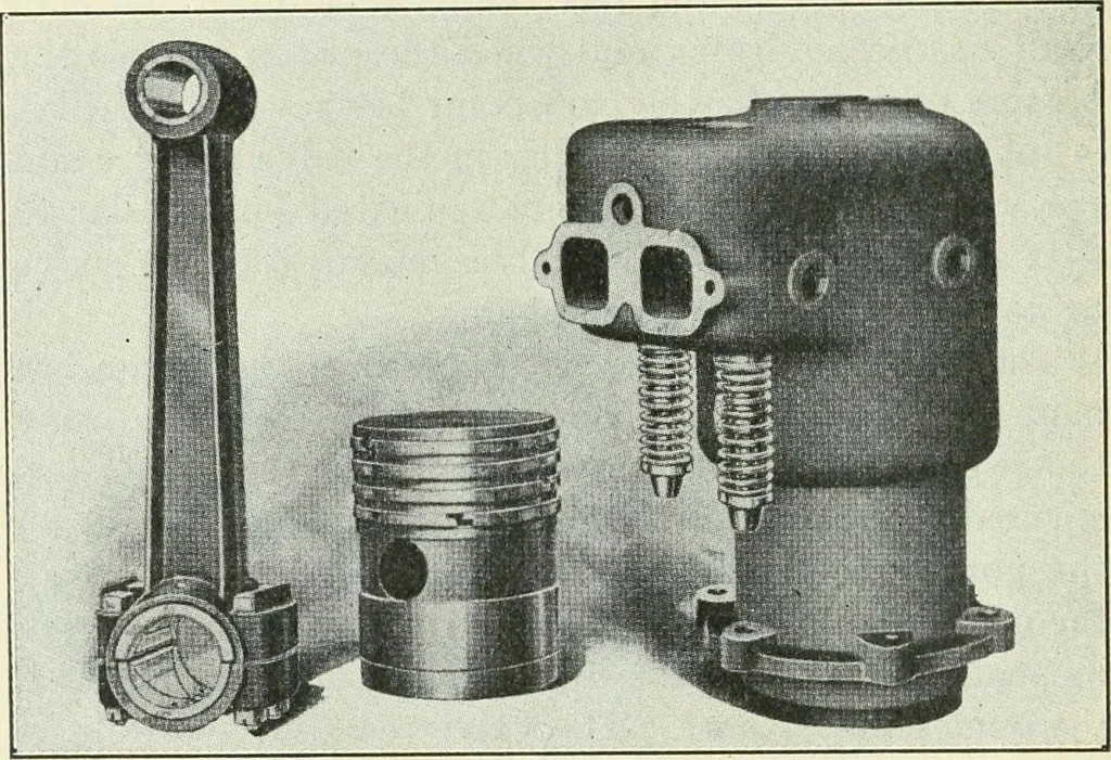 An illustration from The modern gas tractor, its construction, utility, operation and repair: a practical treatise defining every branch of up-to-date gas tractor engineering, driving and maintenance in a non-technical manner. Considers fully all types of power plants and their components, methods of drive and speed changing mechanisms. Describes design and construction as well as practical application of tractors in the field, 1919, leaf 133