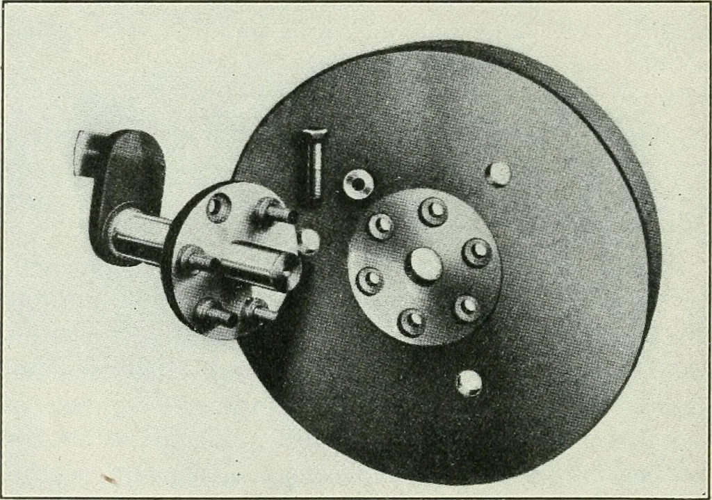 An illustration from The modern gas tractor, its construction, utility, operation and repair: a practical treatise defining every branch of up-to-date gas tractor engineering, driving and maintenance in a non-technical manner. Considers fully all types of power plants and their components, methods of drive and speed changing mechanisms. Describes design and construction as well as practical application of tractors in the field, 1919, leaf 151
