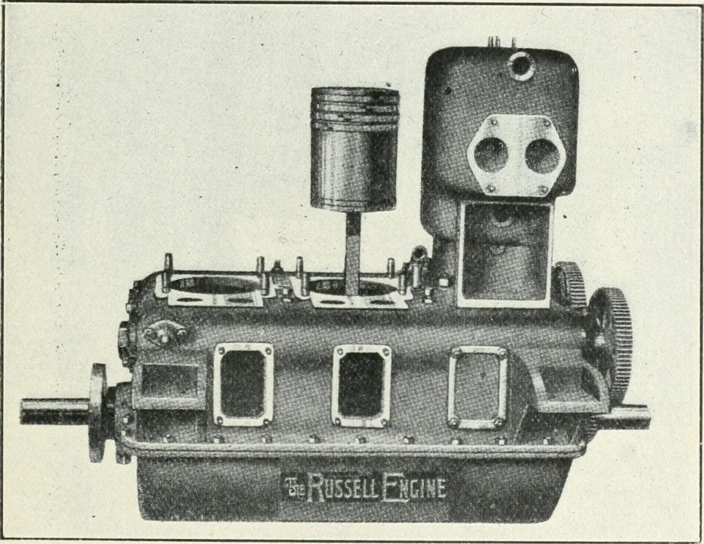 An illustration from The modern gas tractor, its construction, utility, operation and repair: a practical treatise defining every branch of up-to-date gas tractor engineering, driving and maintenance in a non-technical manner. Considers fully all types of power plants and their components, methods of drive and speed changing mechanisms. Describes design and construction as well as practical application of tractors in the field, 1919, leaf 154