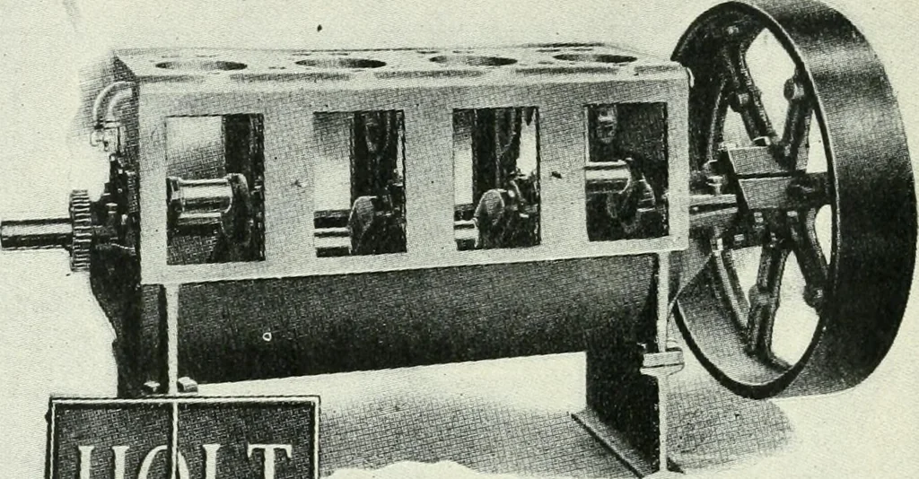 An illustration from The modern gas tractor, its construction, utility, operation and repair: a practical treatise defining every branch of up-to-date gas tractor engineering, driving and maintenance in a non-technical manner. Considers fully all types of power plants and their components, methods of drive and speed changing mechanisms. Describes design and construction as well as practical application of tractors in the field, 1919, leaf 155