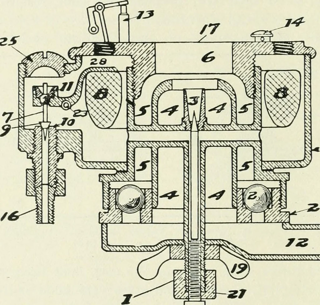 An illustration from The modern gas tractor, its construction, utility, operation and repair: a practical treatise defining every branch of up-to-date gas tractor engineering, driving and maintenance in a non-technical manner. Considers fully all types of power plants and their components, methods of drive and speed changing mechanisms. Describes design and construction as well as practical application of tractors in the field, 1919, leaf 175