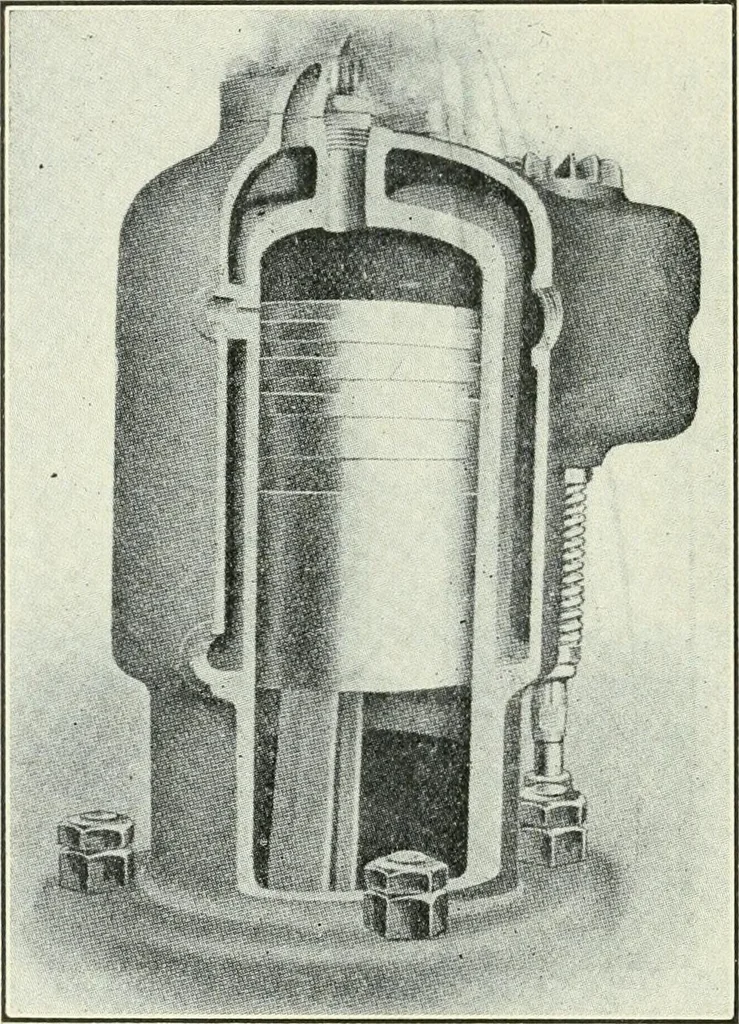 An illustration from The modern gas tractor, its construction, utility, operation and repair: a practical treatise defining every branch of up-to-date gas tractor engineering, driving and maintenance in a non-technical manner. Considers fully all types of power plants and their components, methods of drive and speed changing mechanisms. Describes design and construction as well as practical application of tractors in the field, 1919, leaf 223