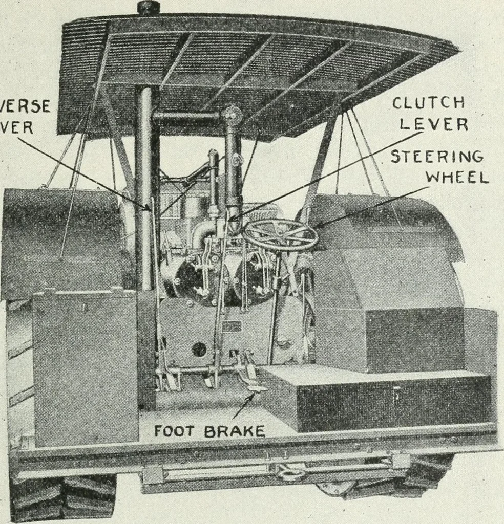 An illustration from The modern gas tractor, its construction, utility, operation and repair: a practical treatise defining every branch of up-to-date gas tractor engineering, driving and maintenance in a non-technical manner. Considers fully all types of power plants and their components, methods of drive and speed changing mechanisms. Describes design and construction as well as practical application of tractors in the field, 1919, leaf 340