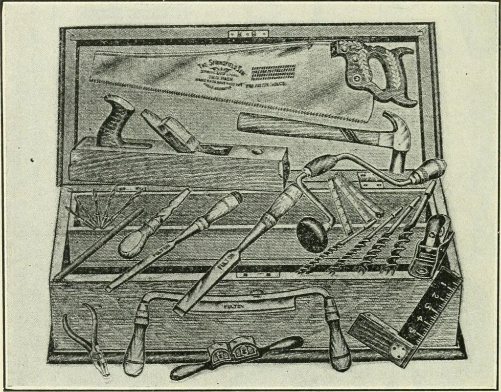 An illustration from The modern gas tractor, its construction, utility, operation and repair: a practical treatise defining every branch of up-to-date gas tractor engineering, driving and maintenance in a non-technical manner. Considers fully all types of power plants and their components, methods of drive and speed changing mechanisms. Describes design and construction as well as practical application of tractors in the field, 1919, leaf 371