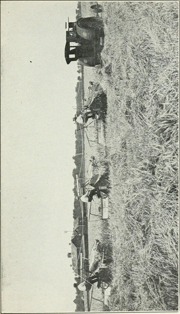 An illustration from The modern gas tractor, its construction, utility, operation and repair: a practical treatise defining every branch of up-to-date gas tractor engineering, driving and maintenance in a non-technical manner. Considers fully all types of power plants and their components, methods of drive and speed changing mechanisms. Describes design and construction as well as practical application of tractors in the field, 1919, leaf 426