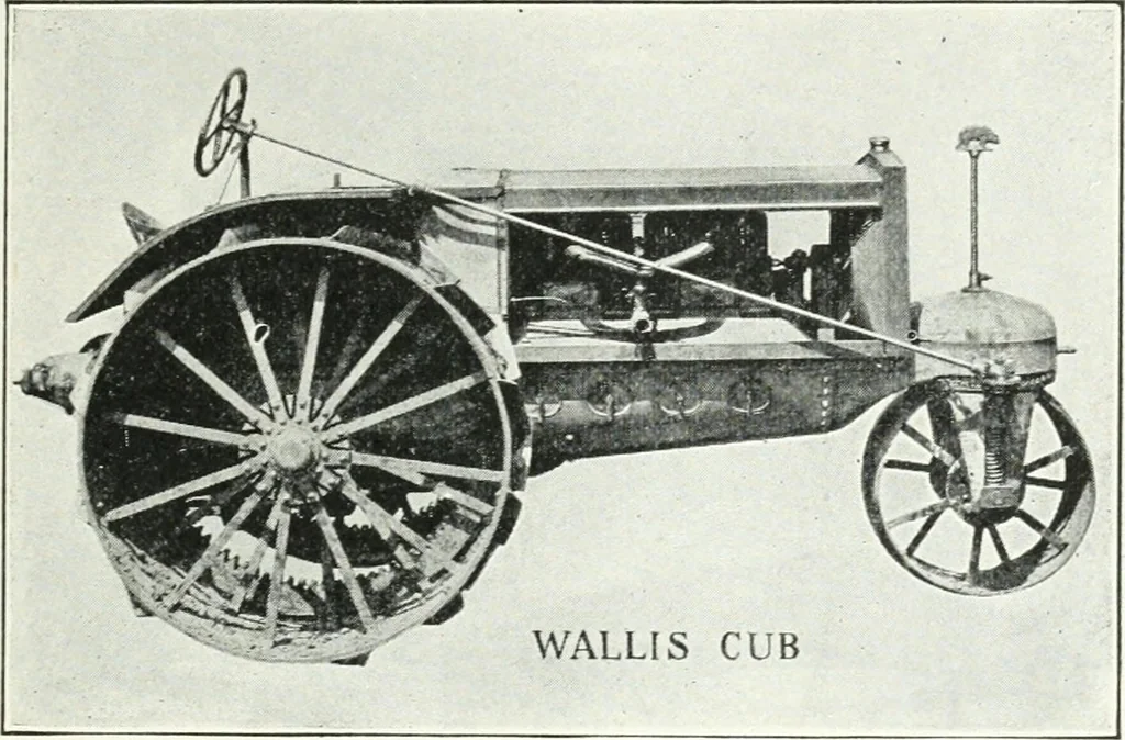 An illustration from The modern gas tractor, its construction, utility, operation and repair: a practical treatise defining every branch of up-to-date gas tractor engineering, driving and maintenance in a non-technical manner. Considers fully all types of power plants and their components, methods of drive and speed changing mechanisms. Describes design and construction as well as practical application of tractors in the field, 1919, leaf 464