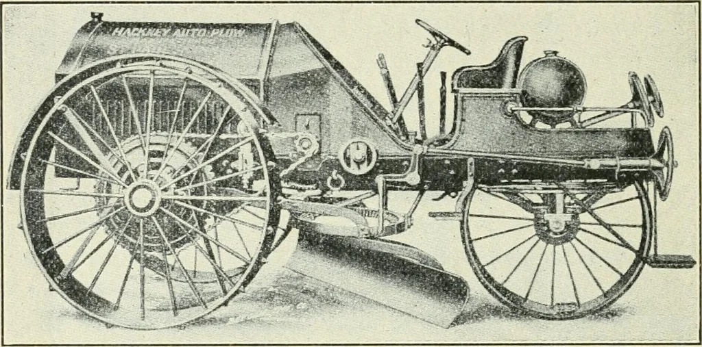 An illustration from The modern gas tractor, its construction, utility, operation and repair: a practical treatise defining every branch of up-to-date gas tractor engineering, driving and maintenance in a non-technical manner. Considers fully all types of power plants and their components, methods of drive and speed changing mechanisms. Describes design and construction as well as practical application of tractors in the field, 1919, leaf 83