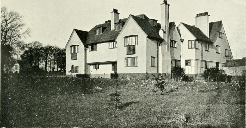 An illustration from The modern home; a book of British domestic architecture for moderate incomes; a companion volume to "The British home of to-day";, 1906, leaf 100