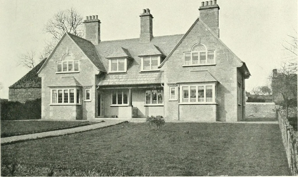 An illustration from The modern home; a book of British domestic architecture for moderate incomes; a companion volume to "The British home of to-day";, 1906, leaf 102