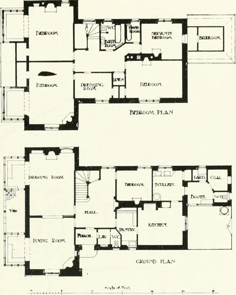 An illustration from The modern home; a book of British domestic architecture for moderate incomes; a companion volume to "The British home of to-day";, 1906, leaf 106
