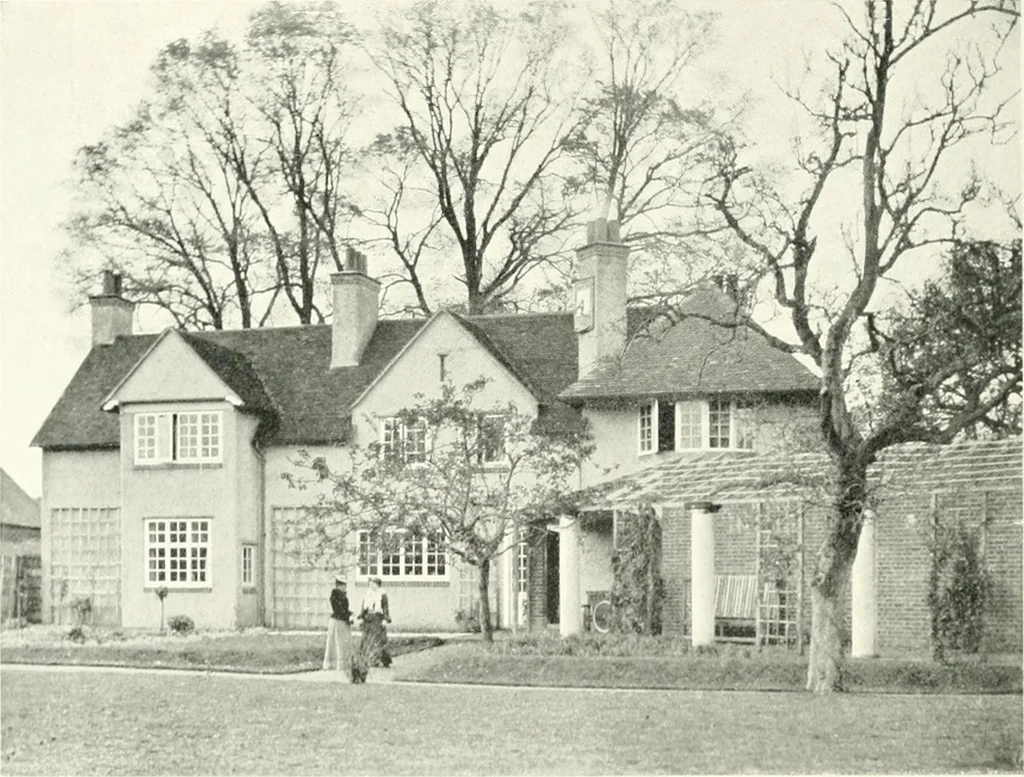 An illustration from The modern home; a book of British domestic architecture for moderate incomes; a companion volume to "The British home of to-day";, 1906, leaf 107