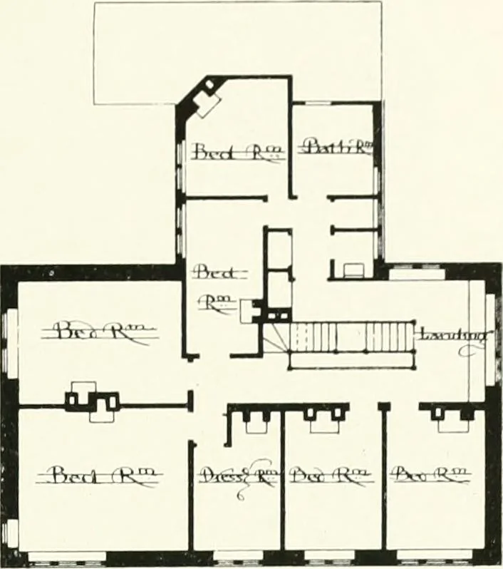 An illustration from The modern home; a book of British domestic architecture for moderate incomes; a companion volume to "The British home of to-day";, 1906, leaf 110