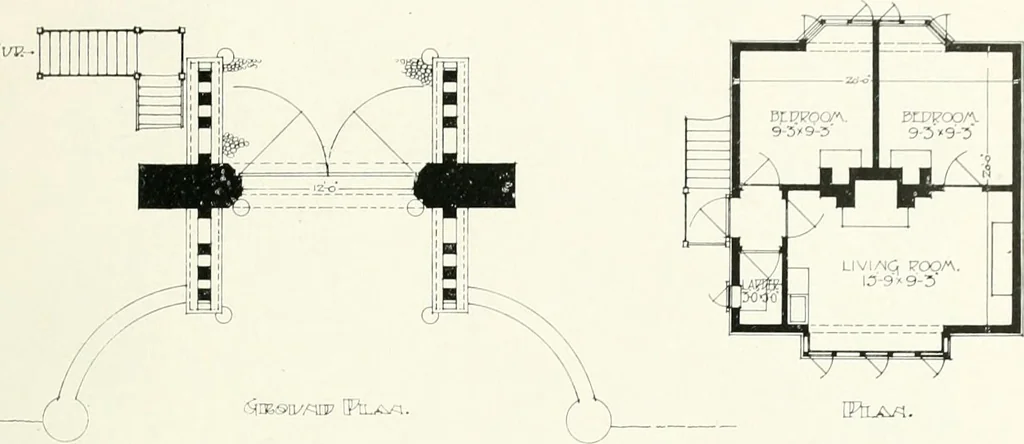 An illustration from The modern home; a book of British domestic architecture for moderate incomes; a companion volume to "The British home of to-day";, 1906, leaf 114