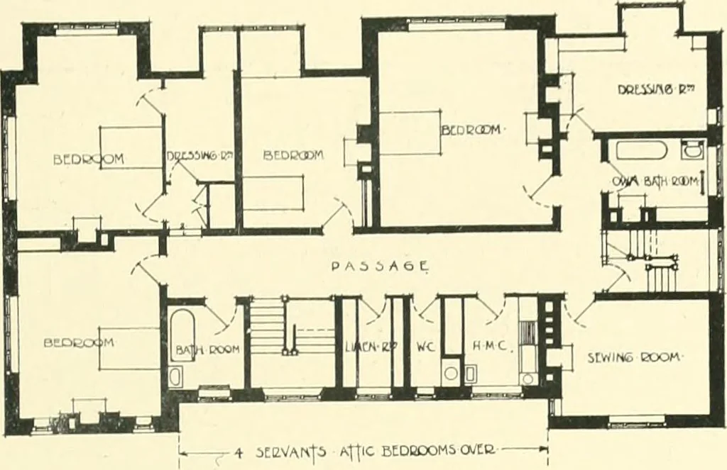 An illustration from The modern home; a book of British domestic architecture for moderate incomes; a companion volume to "The British home of to-day";, 1906, leaf 120