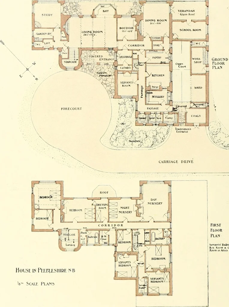 An illustration from The modern home; a book of British domestic architecture for moderate incomes; a companion volume to "The British home of to-day";, 1906, leaf 121