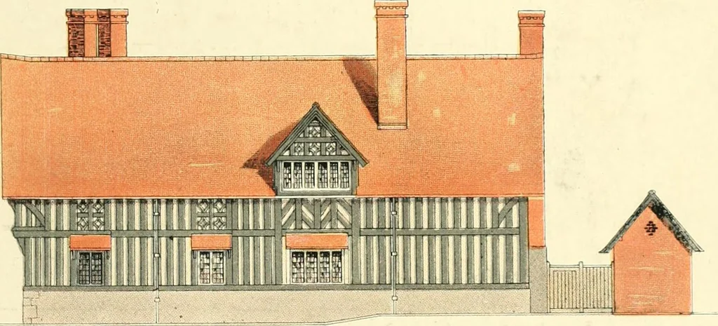 An illustration from The modern home; a book of British domestic architecture for moderate incomes; a companion volume to "The British home of to-day";, 1906, leaf 130