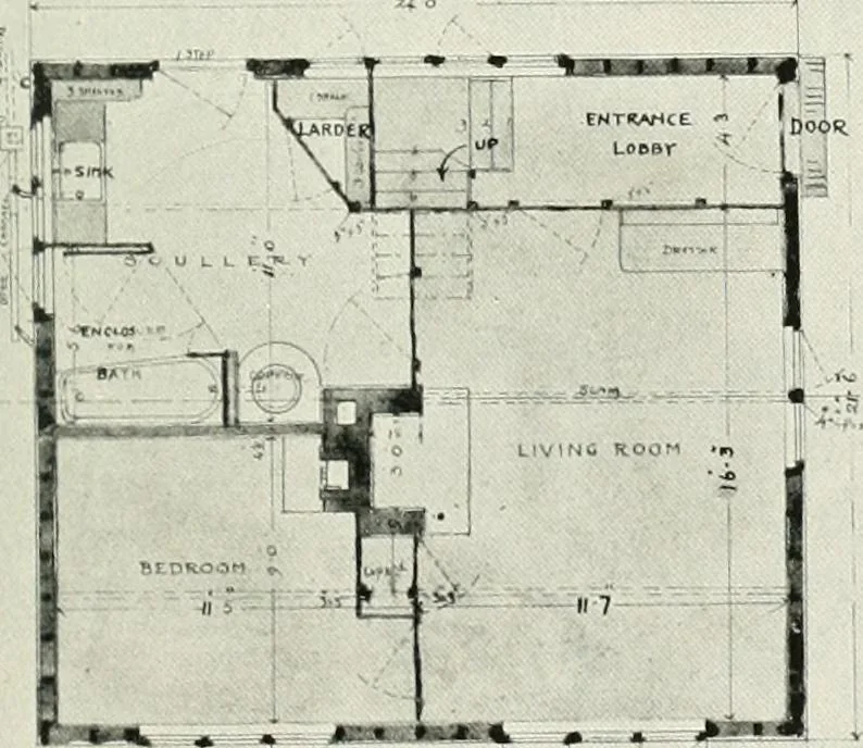 An illustration from The modern home; a book of British domestic architecture for moderate incomes; a companion volume to "The British home of to-day";, 1906, leaf 140