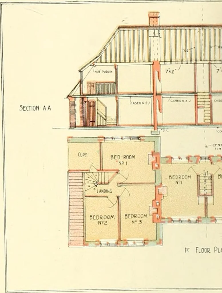 An illustration from The modern home; a book of British domestic architecture for moderate incomes; a companion volume to "The British home of to-day";, 1906, leaf 143