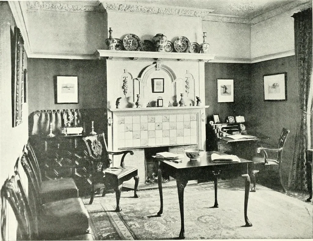 An illustration from The modern home; a book of British domestic architecture for moderate incomes; a companion volume to "The British home of to-day";, 1906, leaf 159