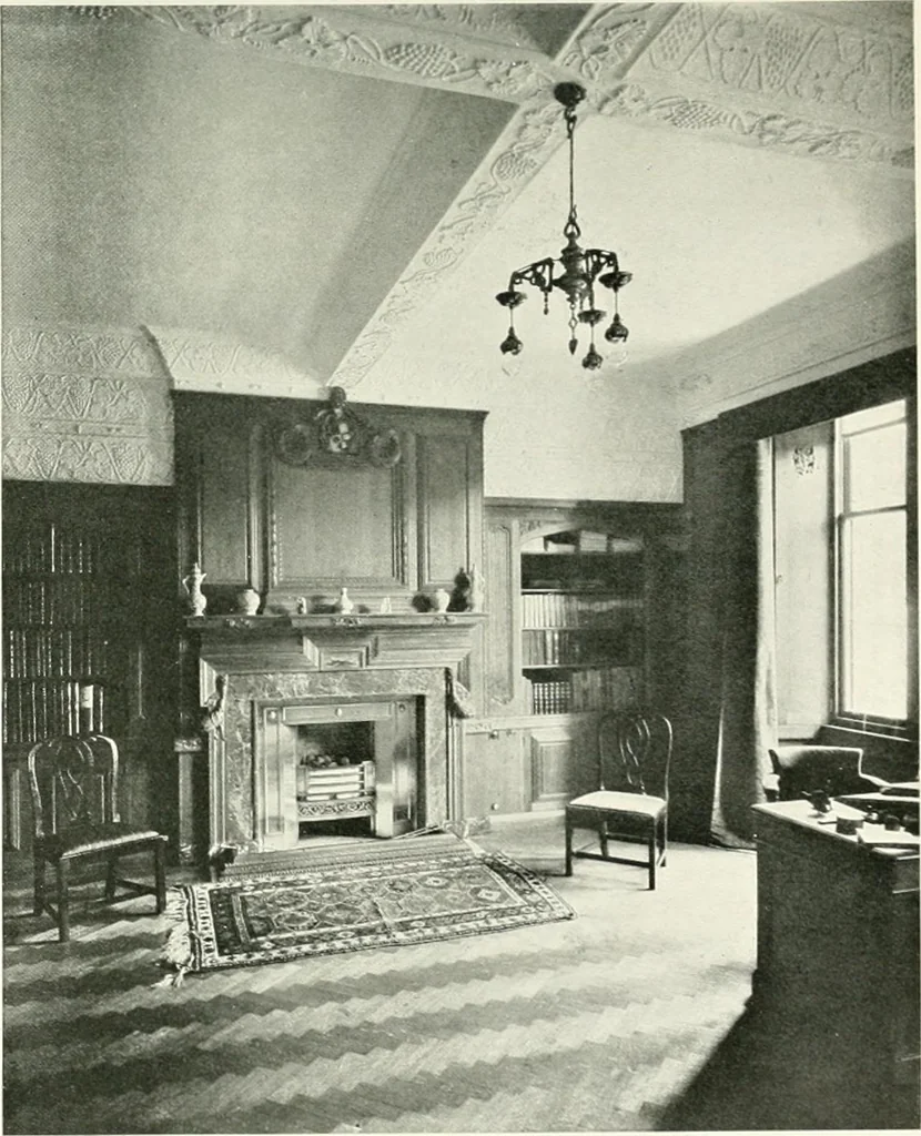 An illustration from The modern home; a book of British domestic architecture for moderate incomes; a companion volume to "The British home of to-day";, 1906, leaf 186