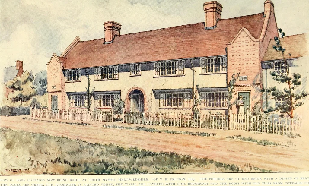 An illustration from The modern home; a book of British domestic architecture for moderate incomes; a companion volume to "The British home of to-day";, 1906, leaf 20