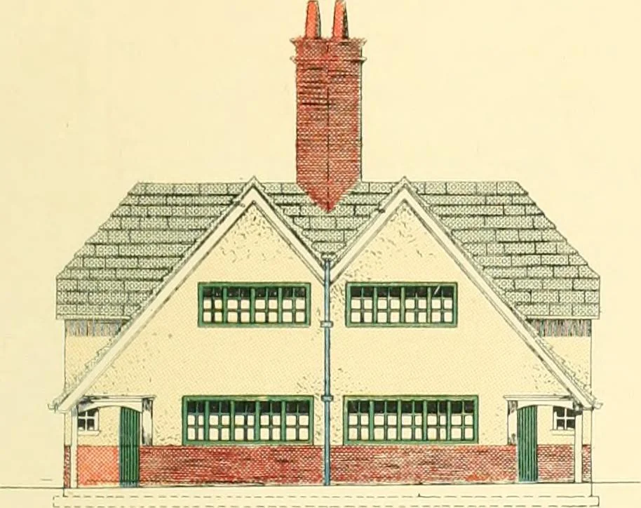 An illustration from The modern home; a book of British domestic architecture for moderate incomes; a companion volume to "The British home of to-day";, 1906, leaf 26