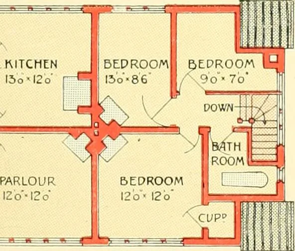 An illustration from The modern home; a book of British domestic architecture for moderate incomes; a companion volume to "The British home of to-day";, 1906, leaf 26