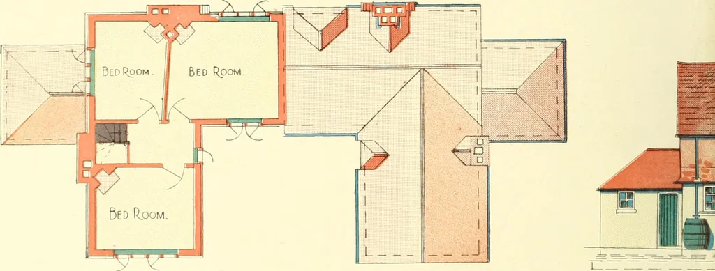 An illustration from The modern home; a book of British domestic architecture for moderate incomes; a companion volume to "The British home of to-day";, 1906, leaf 27