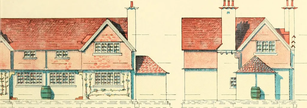 An illustration from The modern home; a book of British domestic architecture for moderate incomes; a companion volume to "The British home of to-day";, 1906, leaf 28