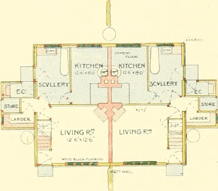An illustration from The modern home; a book of British domestic architecture for moderate incomes; a companion volume to "The British home of to-day";, 1906, leaf 29