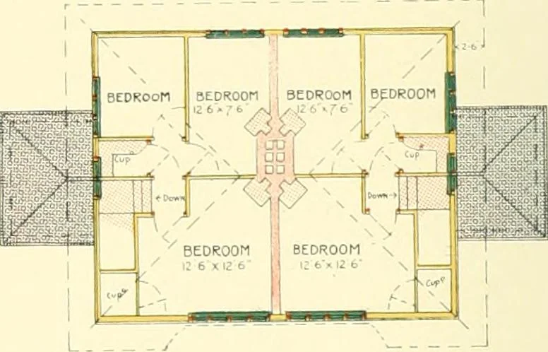 An illustration from The modern home; a book of British domestic architecture for moderate incomes; a companion volume to "The British home of to-day";, 1906, leaf 29