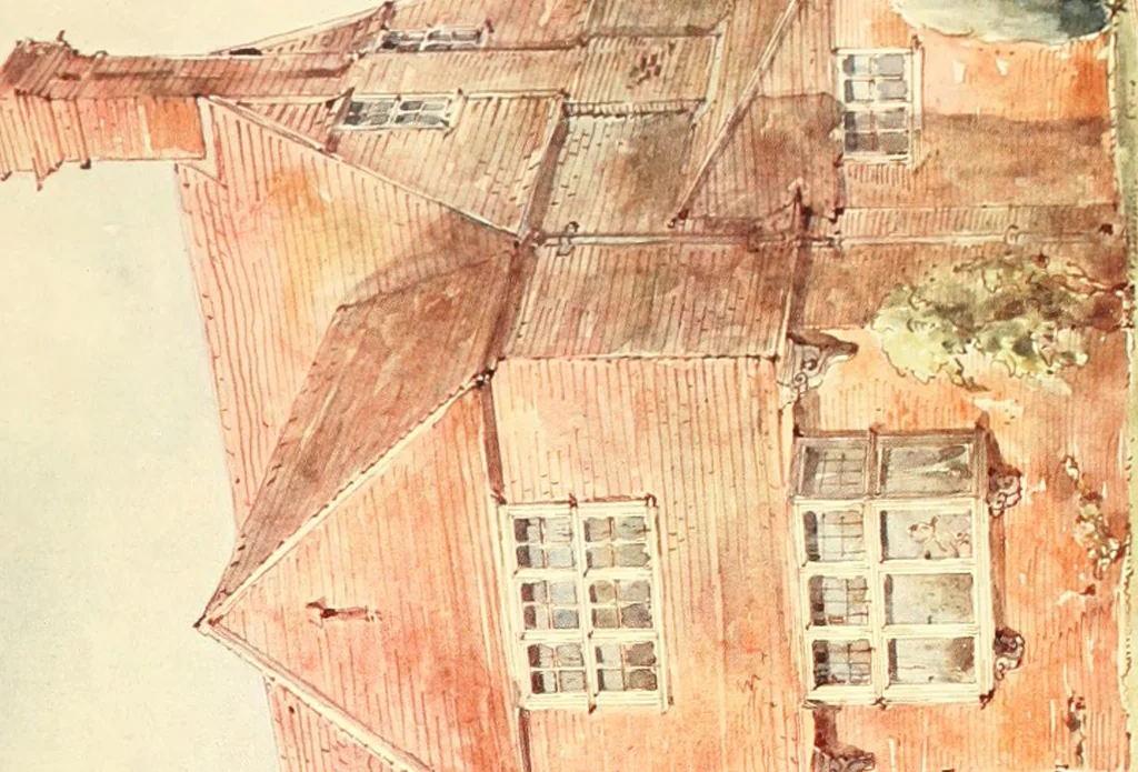 An illustration from The modern home; a book of British domestic architecture for moderate incomes; a companion volume to "The British home of to-day";, 1906, leaf 34