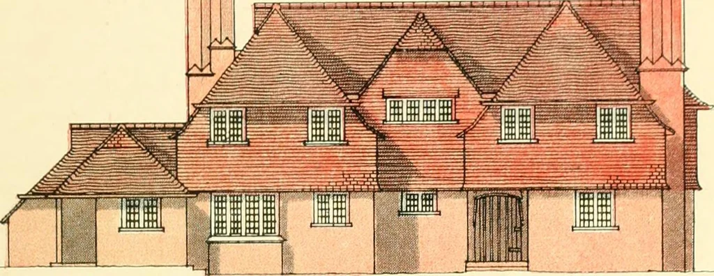 An illustration from The modern home; a book of British domestic architecture for moderate incomes; a companion volume to "The British home of to-day";, 1906, leaf 52
