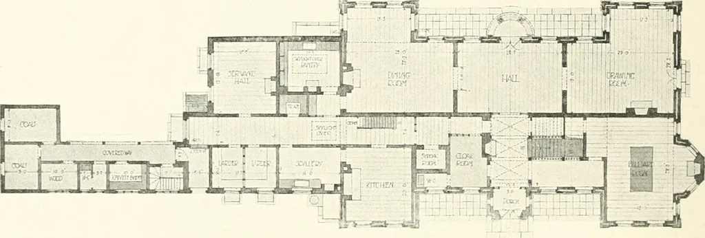 An illustration from The modern home; a book of British domestic architecture for moderate incomes; a companion volume to "The British home of to-day";, 1906, leaf 59