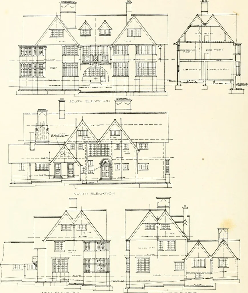 An illustration from The modern home; a book of British domestic architecture for moderate incomes; a companion volume to "The British home of to-day";, 1906, leaf 61