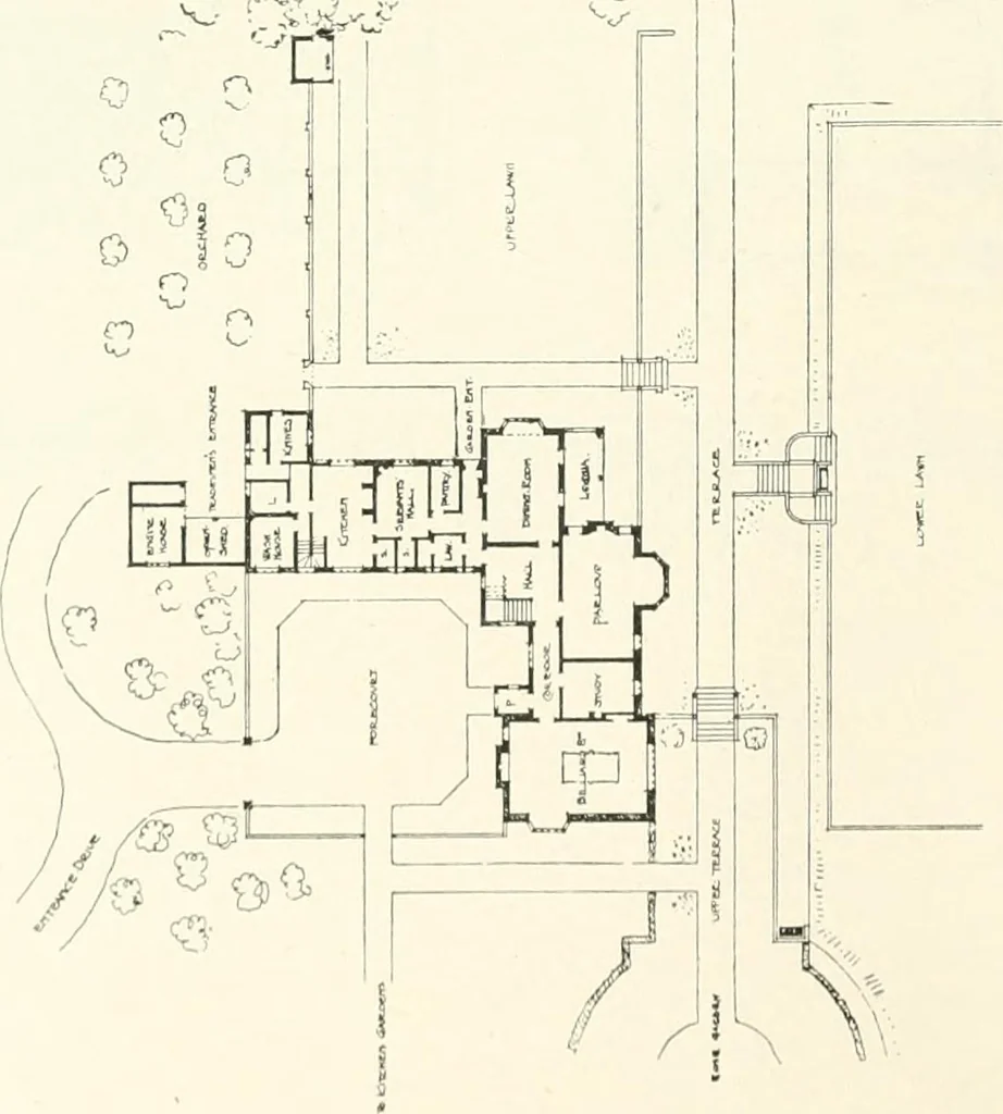 An illustration from The modern home; a book of British domestic architecture for moderate incomes; a companion volume to "The British home of to-day";, 1906, leaf 85