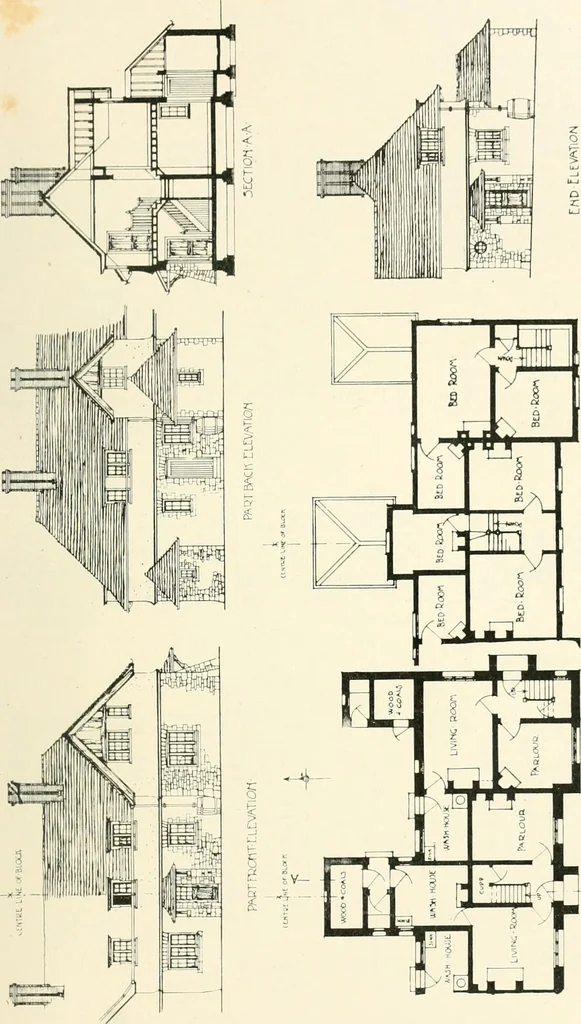 An illustration from The modern home; a book of British domestic architecture for moderate incomes; a companion volume to "The British home of to-day";, 1906, leaf 88