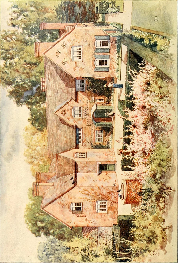 An illustration from The modern home; a book of British domestic architecture for moderate incomes; a companion volume to "The British home of to-day";, 1906, leaf 9