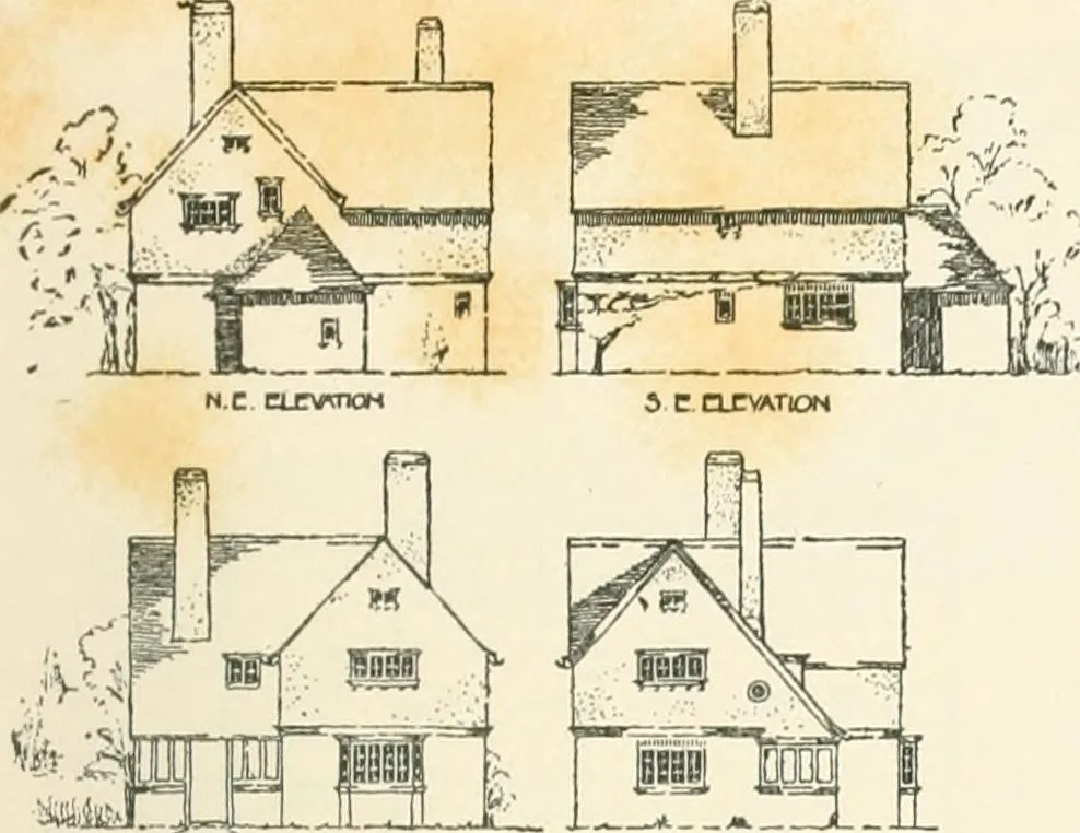 An illustration from The modern home; a book of British domestic architecture for moderate incomes; a companion volume to "The British home of to-day";, 1906, leaf 90