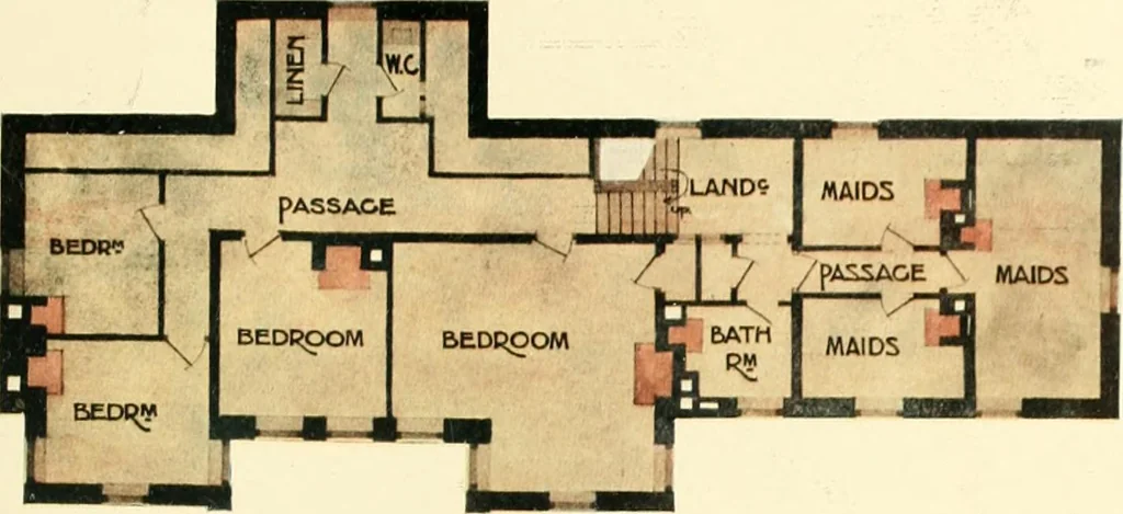 An illustration from The modern home; a book of British domestic architecture for moderate incomes; a companion volume to "The British home of to-day";, 1906, leaf 98