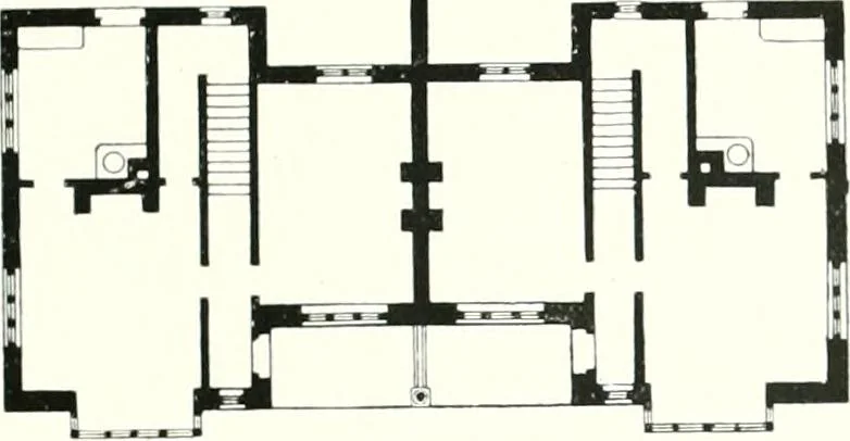 An illustration from The modern home : a book of British domestic architectvre for moderate incomes; a companion volvme to "The British home of to-day", 1906, leaf 104