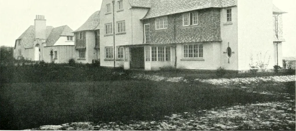 An illustration from The modern home : a book of British domestic architectvre for moderate incomes; a companion volvme to "The British home of to-day", 1906, leaf 106