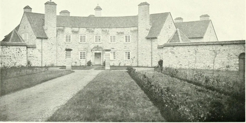 An illustration from The modern home : a book of British domestic architectvre for moderate incomes; a companion volvme to "The British home of to-day", 1906, leaf 107