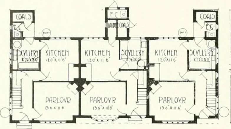 An illustration from The modern home : a book of British domestic architectvre for moderate incomes; a companion volvme to "The British home of to-day", 1906, leaf 115